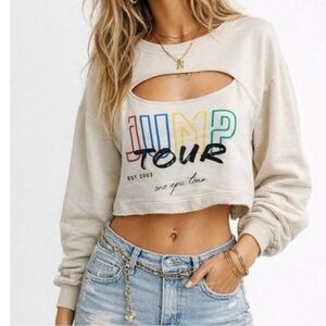 Vintage Jump Tour 2003 One Epic Tour Preppy Gorpcore Active Cutout Sweatshirt S
